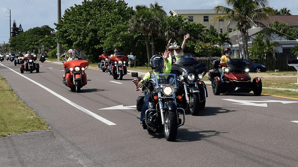 Nice days bring motorcycles onto A1A