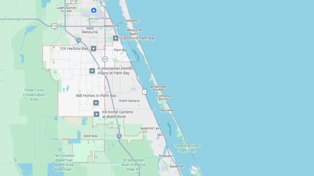 map of Palm Bay 