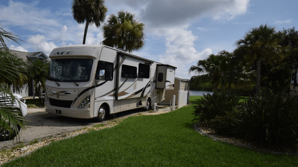RV parked on property