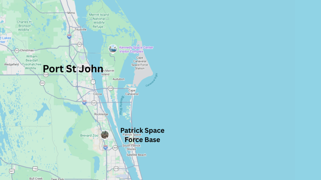 map of Port St John to Patrick SFB