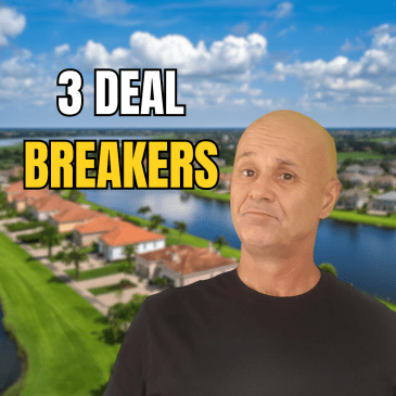 Florida HOA community blurred in the background with text overlay 3 deal breakers