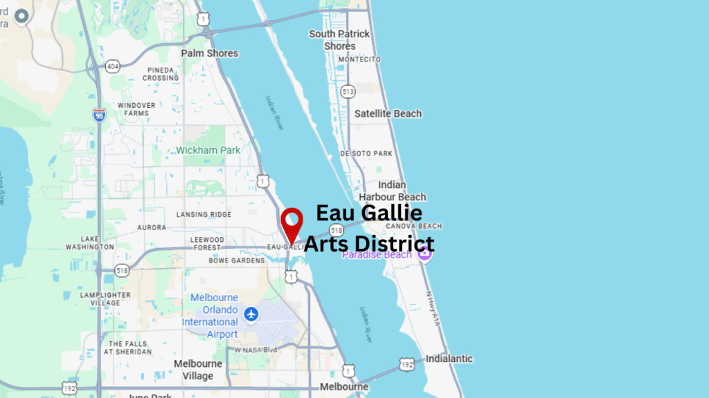 map of eau gallie arts district