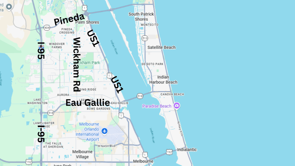 map of central melbourne and the main roadways
