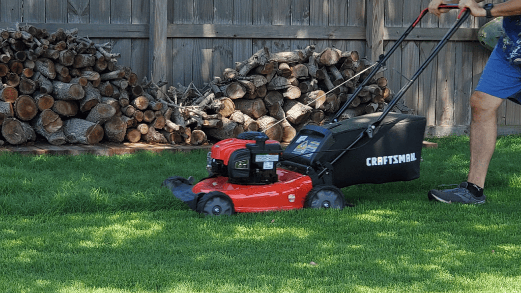eric larkin mowing his cocoa beach yard from 2021