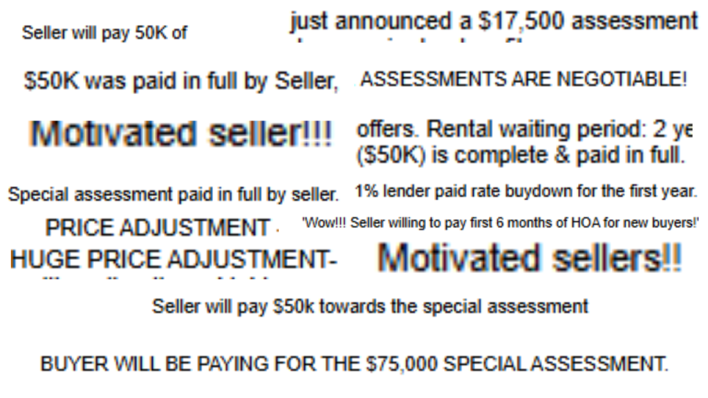 screenshots of text in private remarks about upcoming assessments