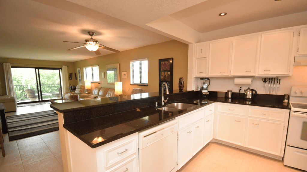 older kitchen with granite counter update on existing cabinets