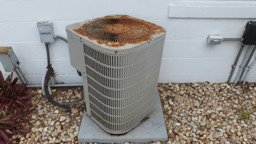 salt air rusted out an AC