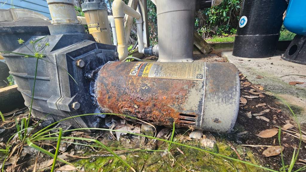 rusted out pool pump